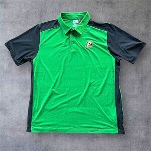 Oregon Ducks Men's 2XL‎ Green Embroidered Polo Shirt Short Sleeve